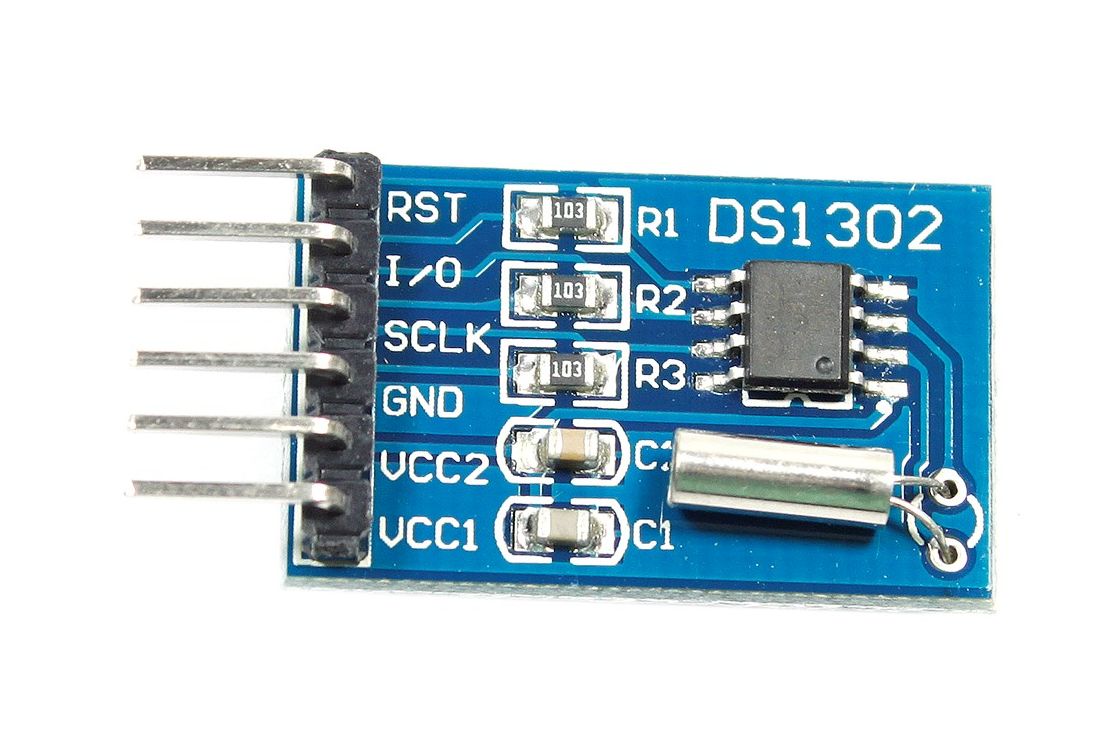 Tijdklok RTC module DS1302 icm CR1220 batterij